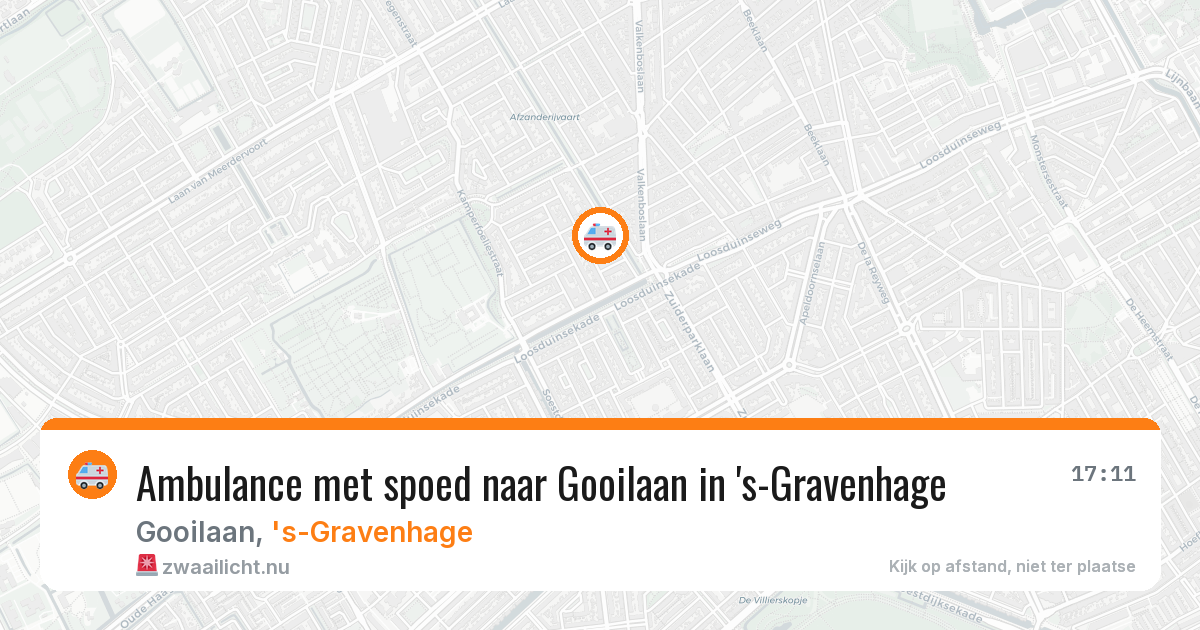Ambulance met spoed naar Gooilaan in 's-Gravenhage — 25 jul 2026