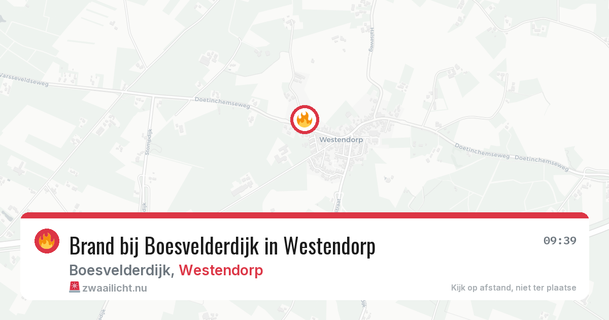 Brand bij Boesvelderdijk in Westendorp — 15 apr 2026