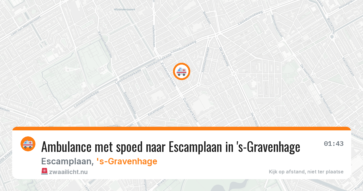 Ambulance met spoed naar Escamplaan in 's-Gravenhage — 12 apr 2026