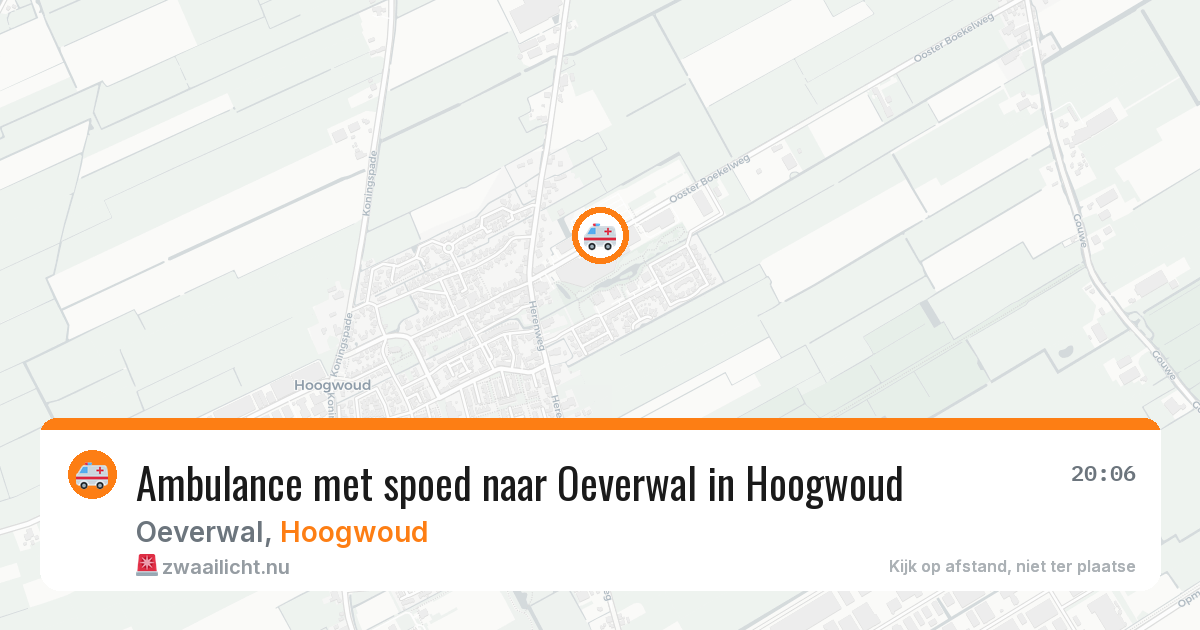 Ambulance met spoed naar Oeverwal in Hoogwoud — 7 jul 2026