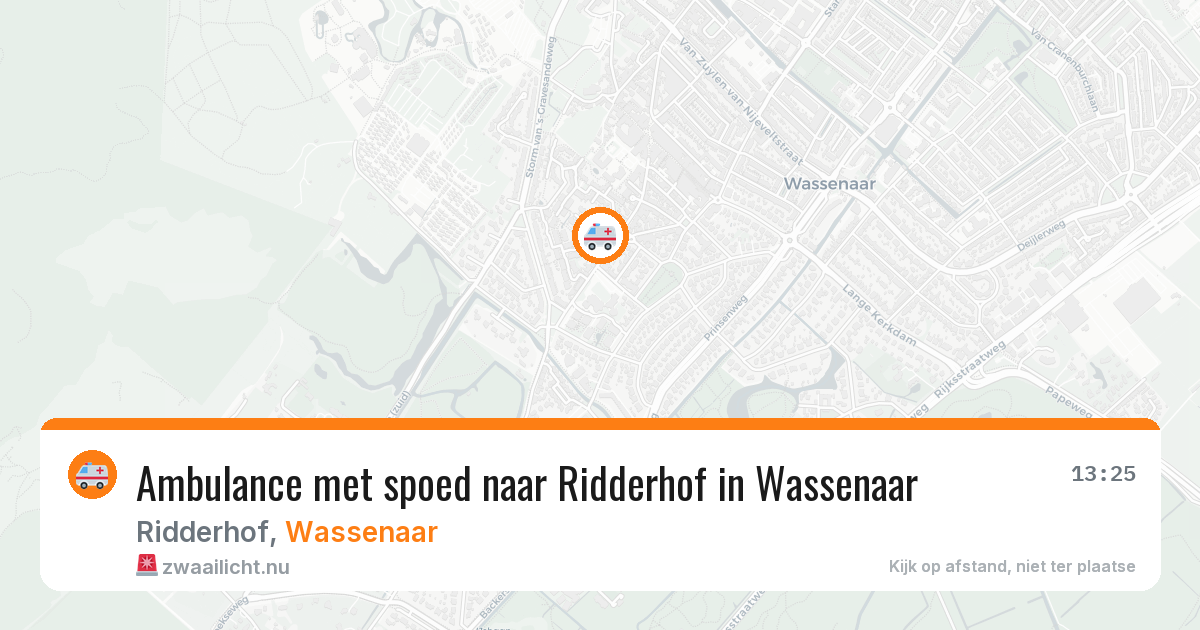 Ambulance met spoed naar Ridderhof in Wassenaar — 13 jul 2026