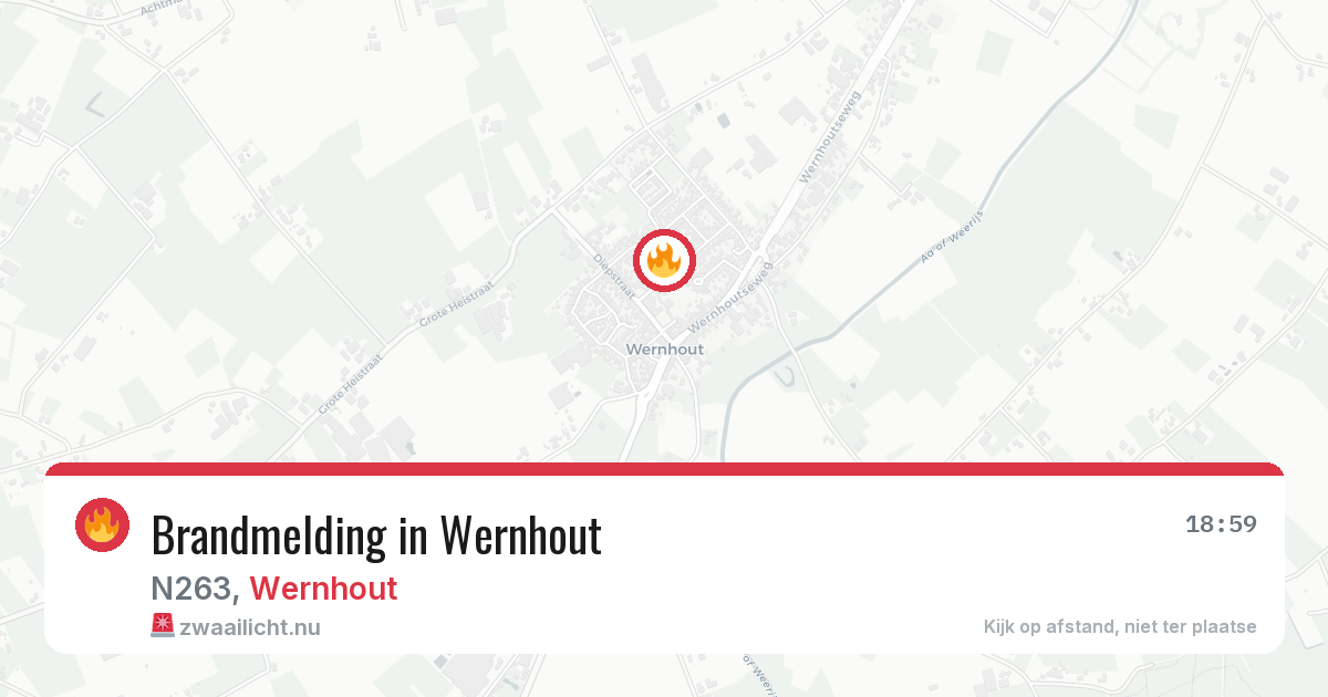 Brandmelding in Wernhout — 28 apr 2026