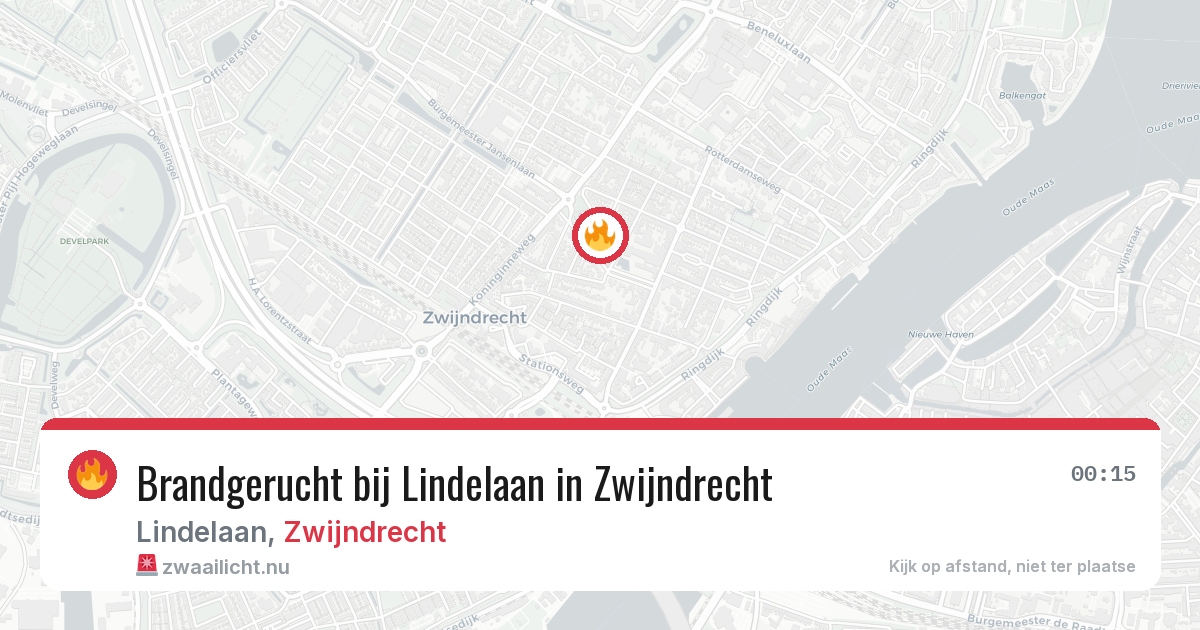 Brandgerucht bij Lindelaan in Zwijndrecht — 12 jul 2026