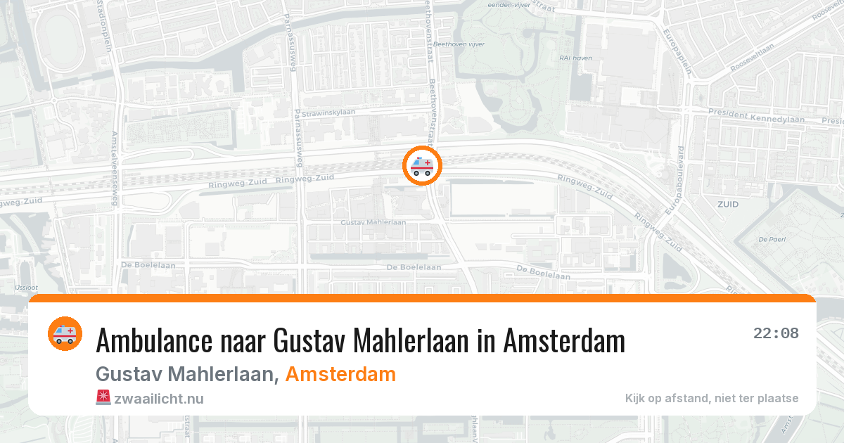 Ambulance naar Gustav Mahlerlaan in Amsterdam — 21 jul 2026