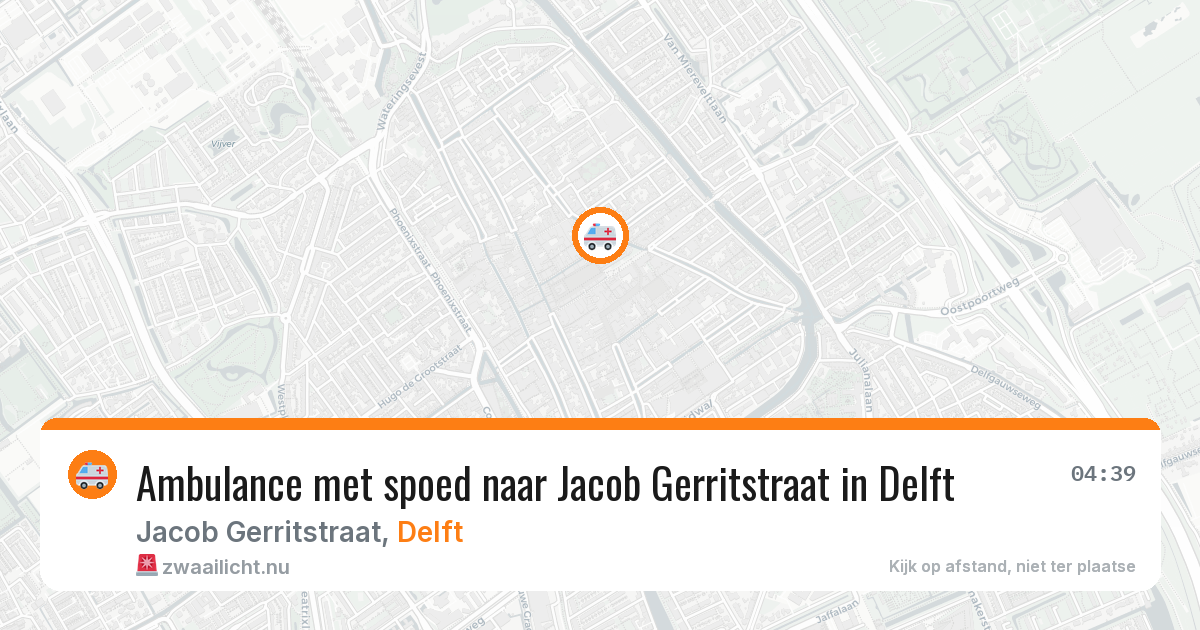 Ambulance met spoed naar Jacob Gerritstraat in Delft — 24 jan 2026