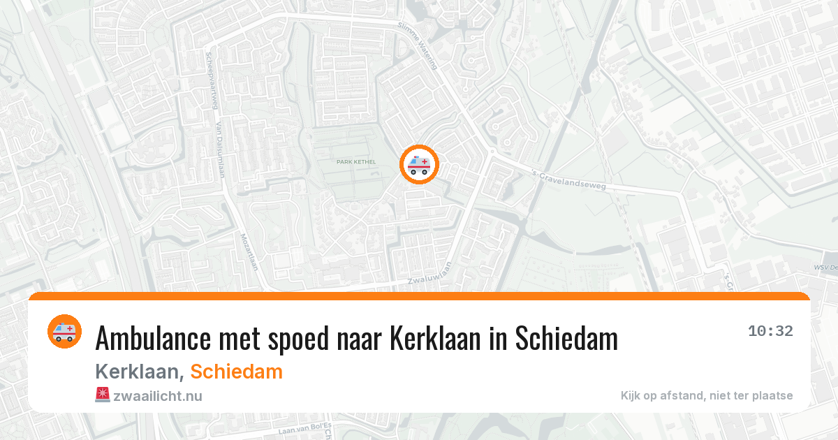 Ambulance met spoed naar Kerklaan in Schiedam — 24 jul 2026