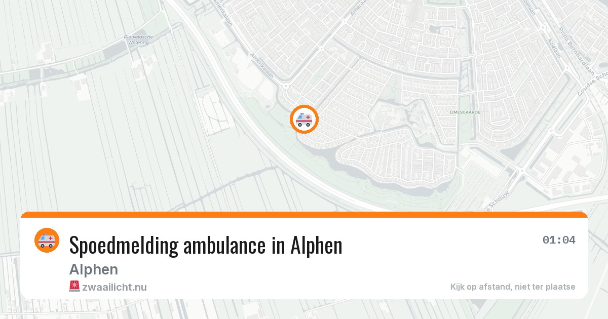 Spoedmelding ambulance in Alphen — 3 mei 2026