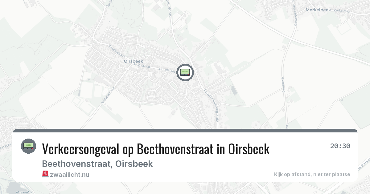 Verkeersongeval op Beethovenstraat in Oirsbeek — 15 jul 2026