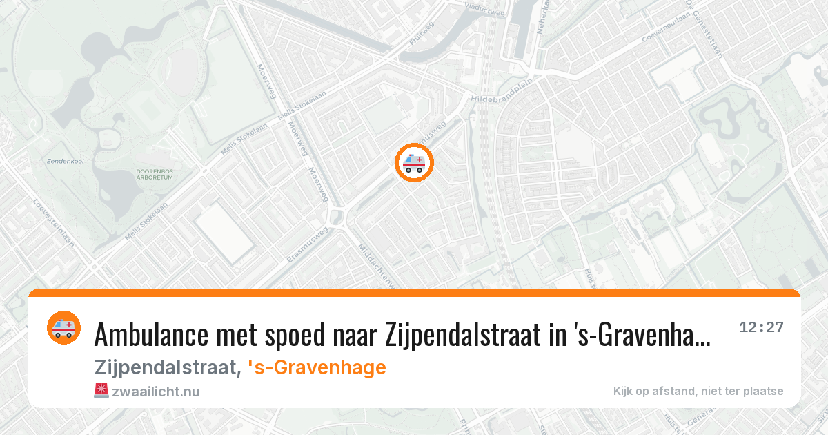 Ambulance met spoed naar Zijpendalstraat in 's-Gravenhage — 15 jul 2026