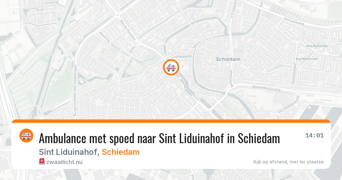 Ambulance met spoed naar Sint Liduinahof in Schiedam — 12 jul 2026