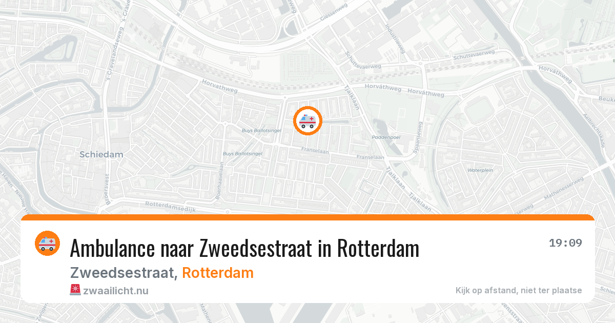 Ambulance naar Zweedsestraat in Rotterdam — 25 jul 2026