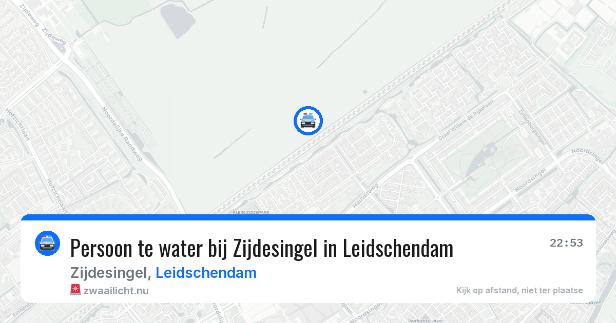 Persoon te water bij Zijdesingel in Leidschendam — 25 mei 2026