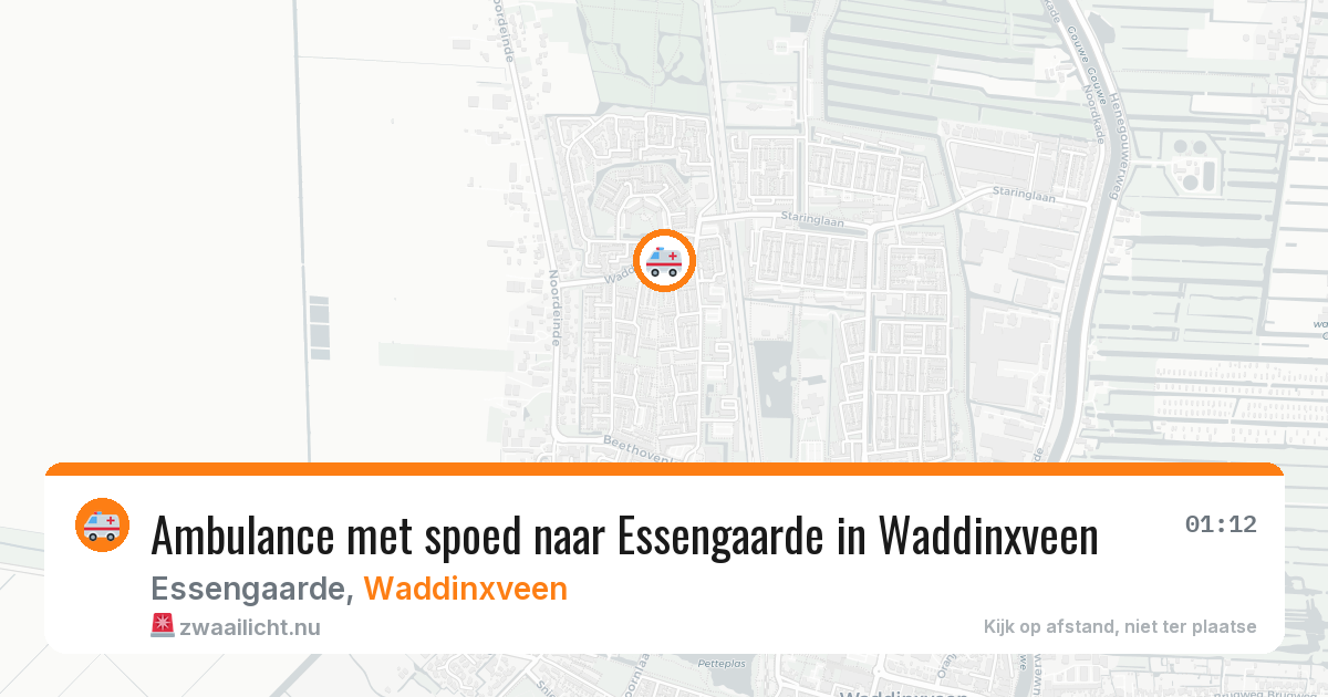 Ambulance met spoed naar Essengaarde in Waddinxveen — 22 jan 2026