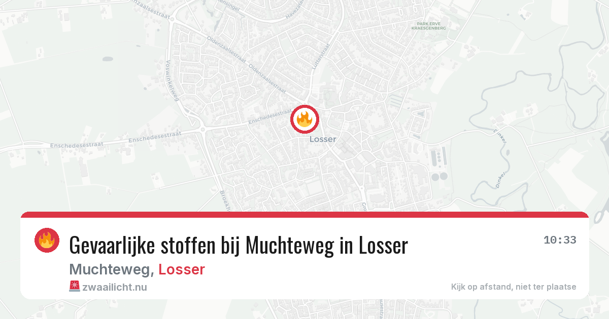 Gevaarlijke stoffen bij Muchteweg in Losser — 10 jul 2026