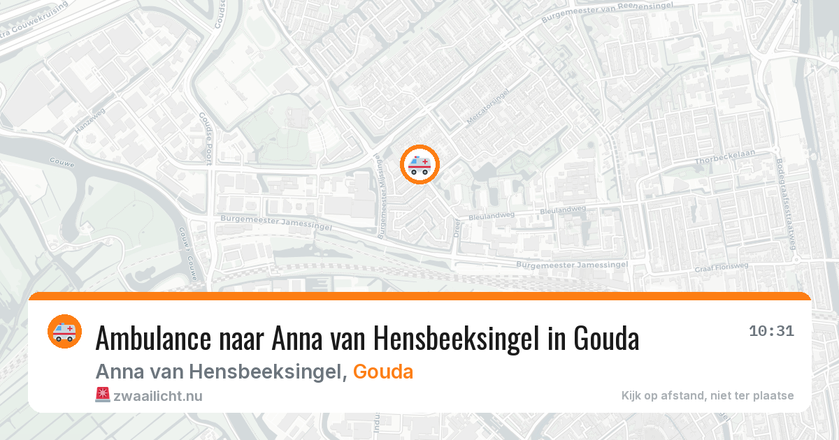 Ambulance naar Anna van Hensbeeksingel in Gouda — 28 mrt 2026