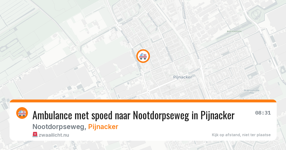 Ambulance met spoed naar Nootdorpseweg in Pijnacker — 20 jul 2026