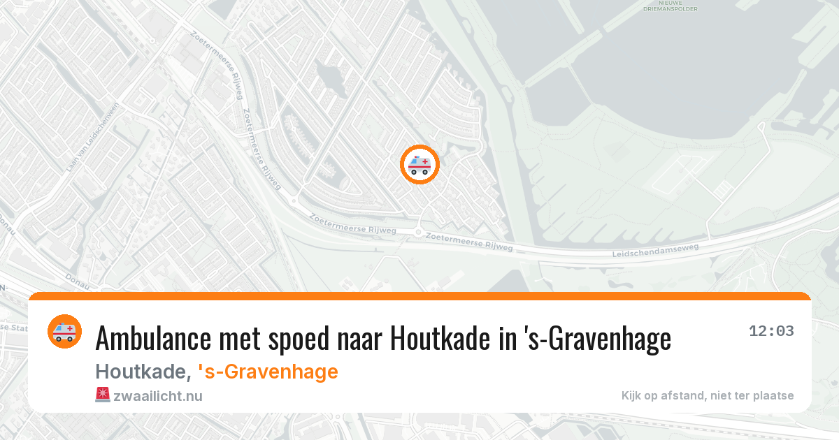 Ambulance met spoed naar Houtkade in 's-Gravenhage — 16 mrt 2026