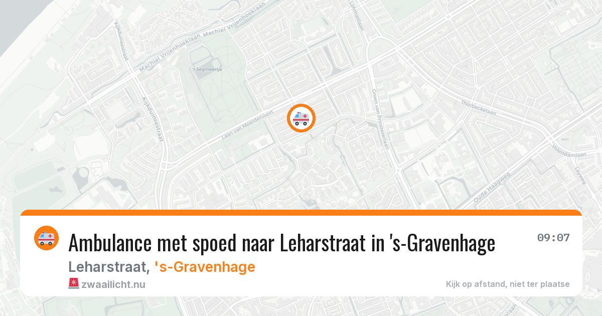 Ambulance met spoed naar Leharstraat in 's-Gravenhage — 6 jun 2026