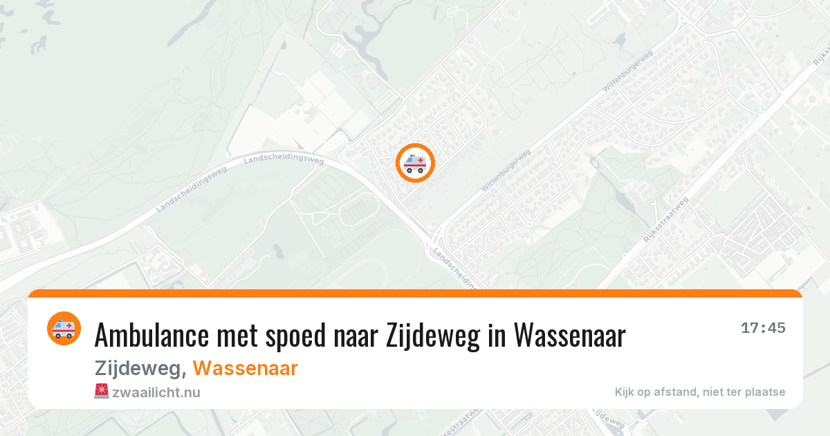 Ambulance met spoed naar Zijdeweg in Wassenaar — 13 jul 2026