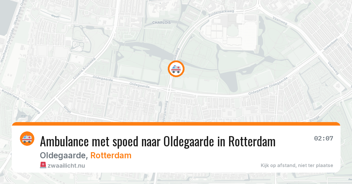 Ambulance met spoed naar Oldegaarde in Rotterdam — 18 jul 2026