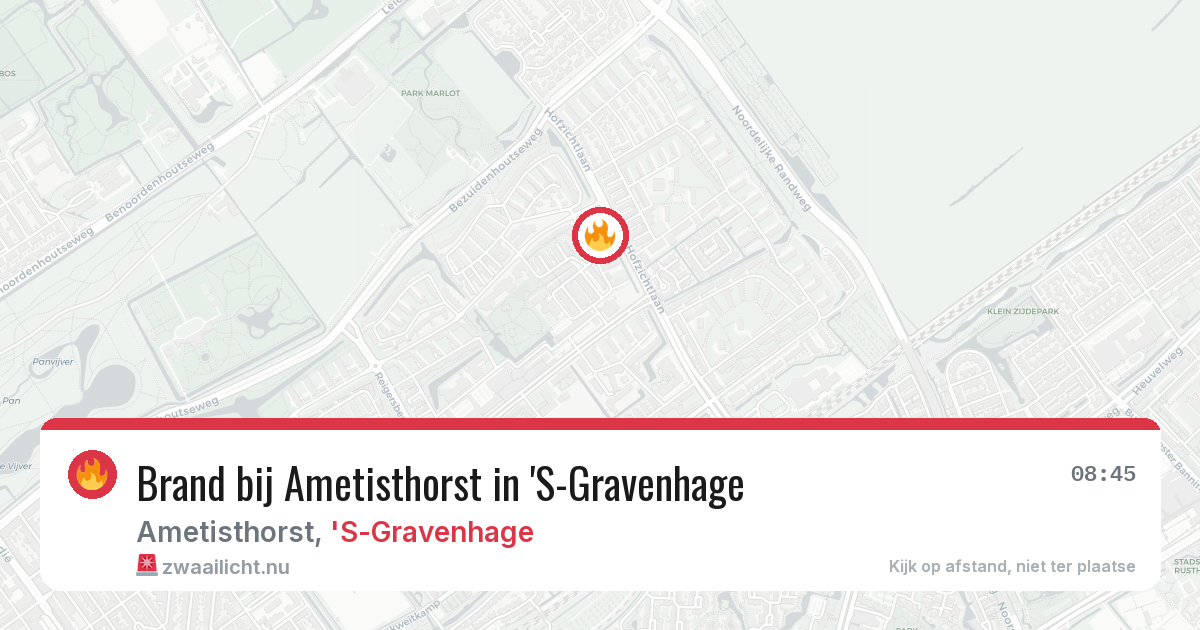 Brand bij Ametisthorst in 'S-Gravenhage — 26 mrt 2026