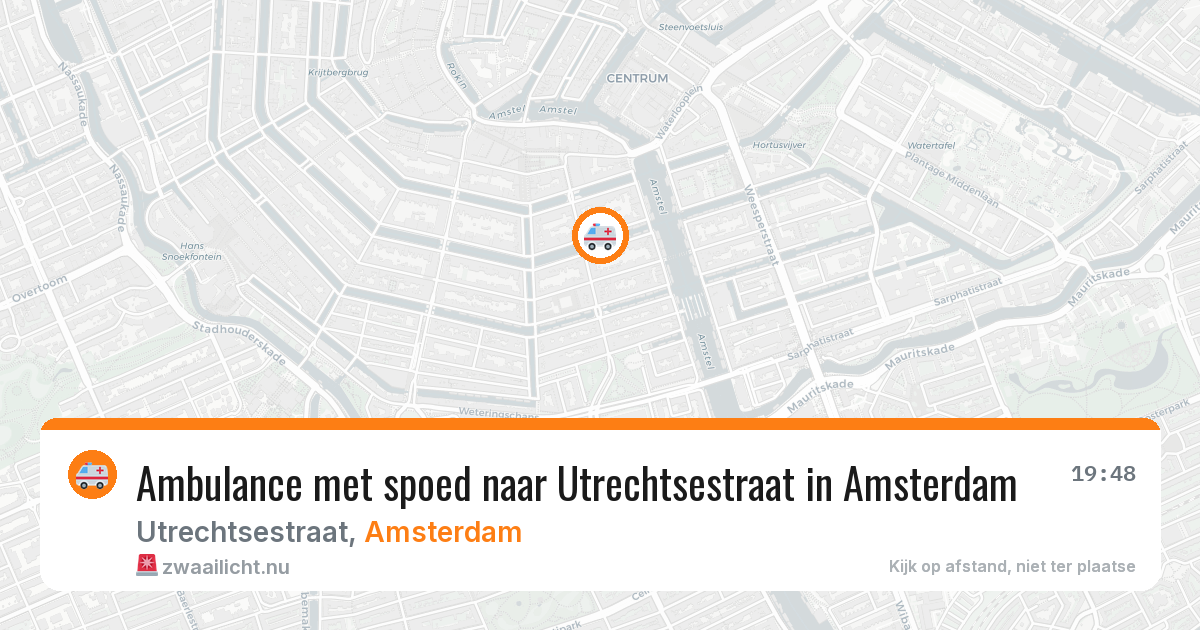 Ambulance met spoed naar Utrechtsestraat in Amsterdam — 30 mei 2026