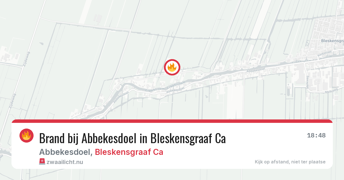 Brand bij Abbekesdoel in Bleskensgraaf Ca — 29 mei 2026