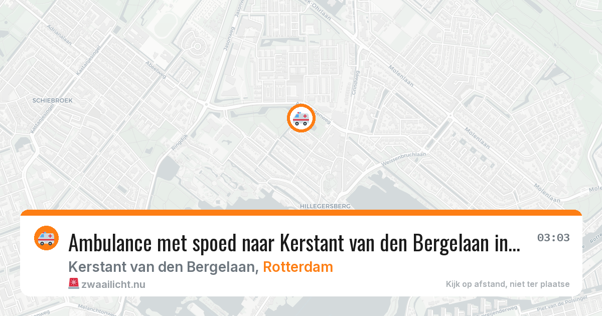 Ambulance met spoed naar Kerstant van den Bergelaan in Rotterdam — 31 mei 2026