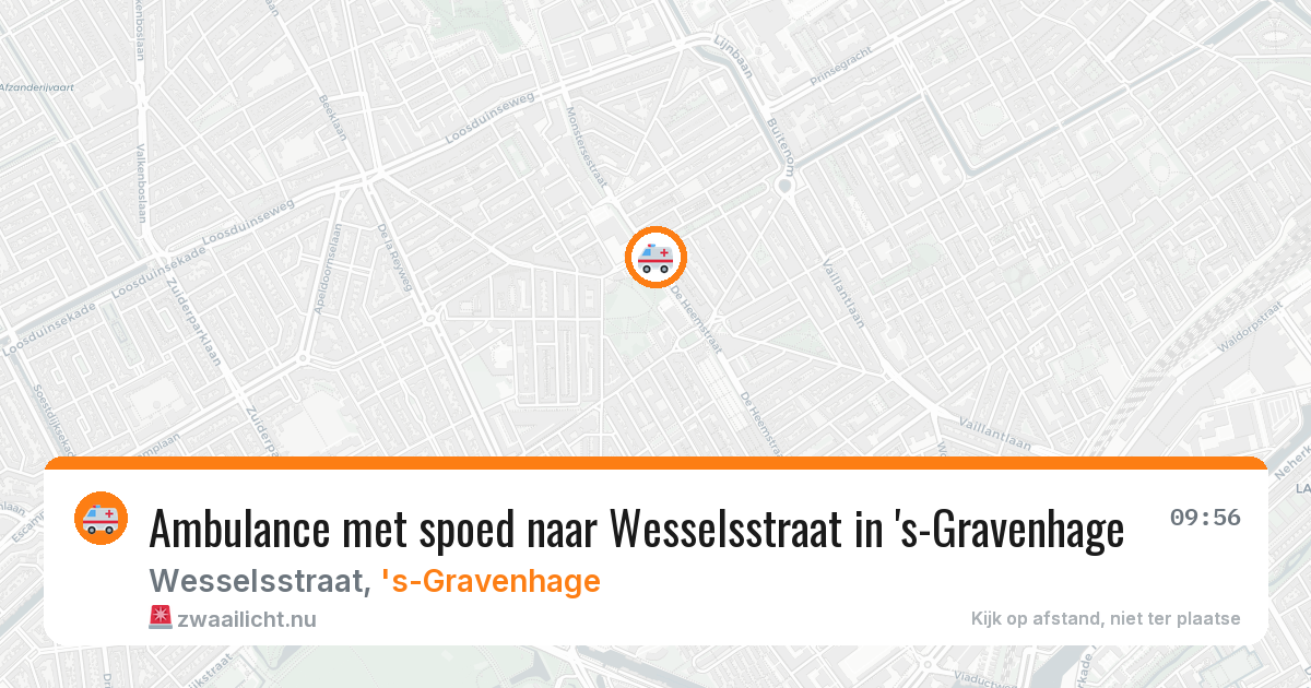 Ambulance met spoed naar Wesselsstraat in 's-Gravenhage — 23 mrt 2026