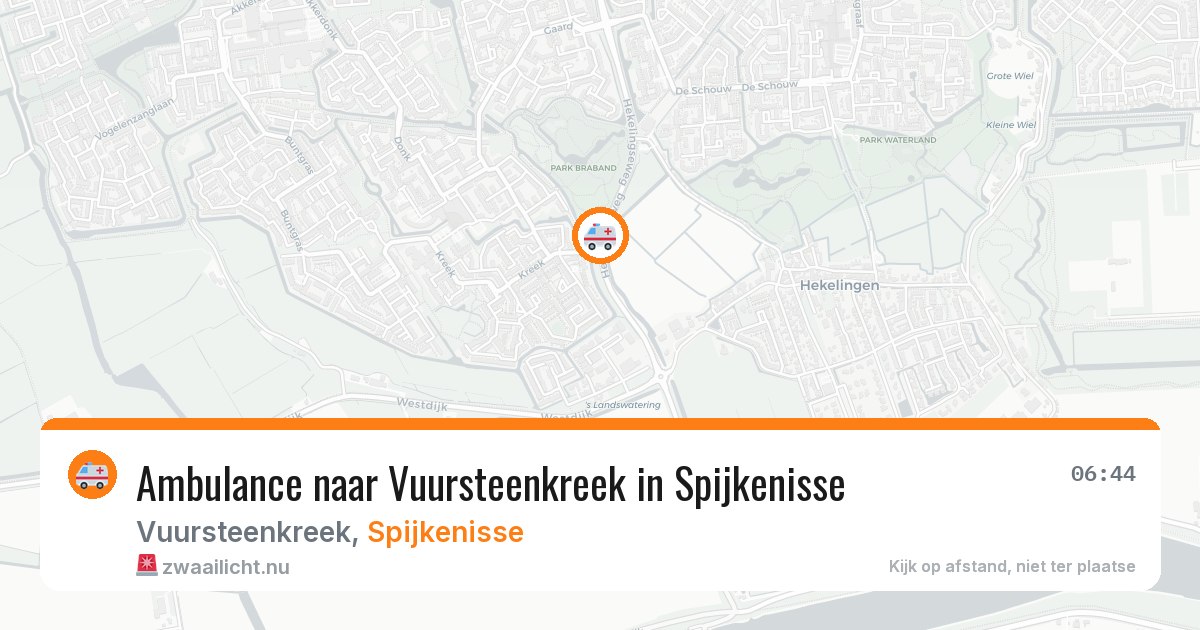 Ambulance naar Vuursteenkreek in Spijkenisse — 24 mrt 2026