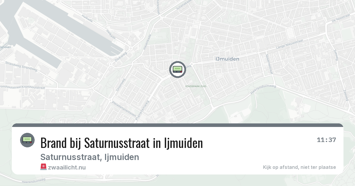 Brand bij Saturnusstraat in Ijmuiden — 6 apr 2026