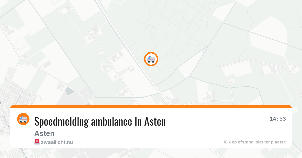 Spoedmelding ambulance in Asten — 15 jul 2026