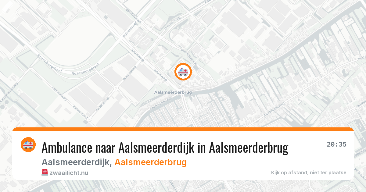 Ambulance naar Aalsmeerderdijk in Aalsmeerderbrug — 16 jul 2026