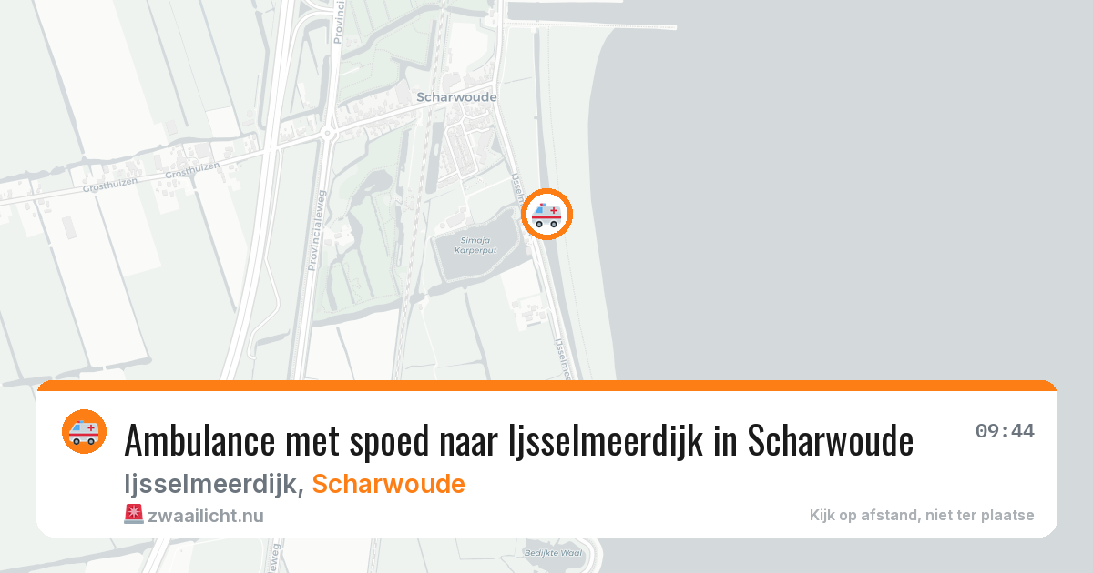 Ambulance met spoed naar Ijsselmeerdijk in Scharwoude — 29 mei 2026
