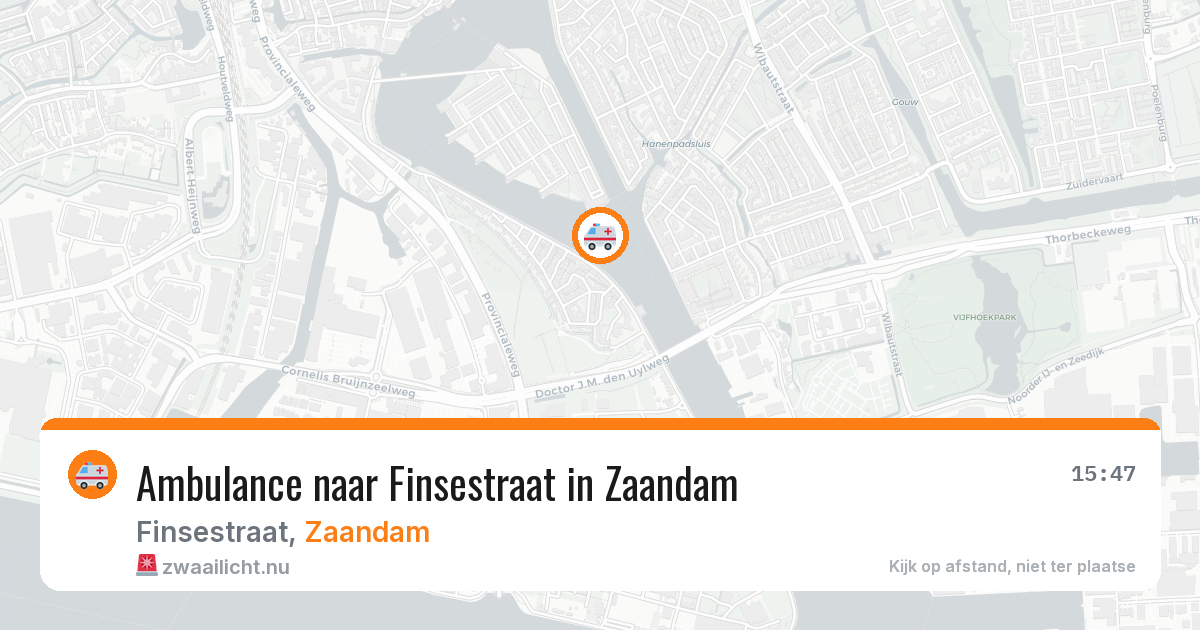 Ambulance naar Finsestraat in Zaandam — 16 jul 2026
