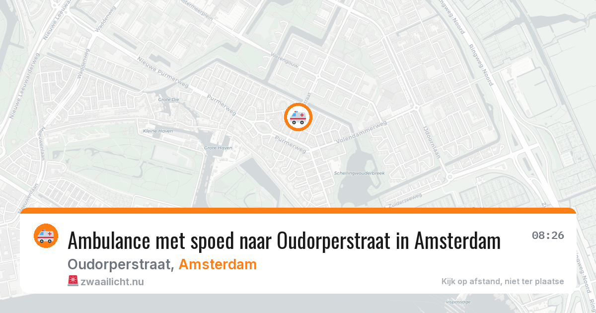 Ambulance met spoed naar Oudorperstraat in Amsterdam — 19 jul 2026