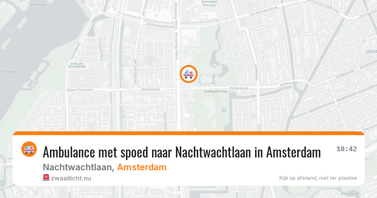 Ambulance met spoed naar Nachtwachtlaan in Amsterdam — 17 jul 2026