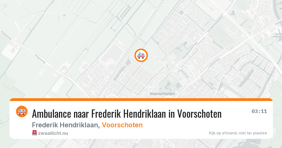 Ambulance naar Frederik Hendriklaan in Voorschoten — 16 jul 2026