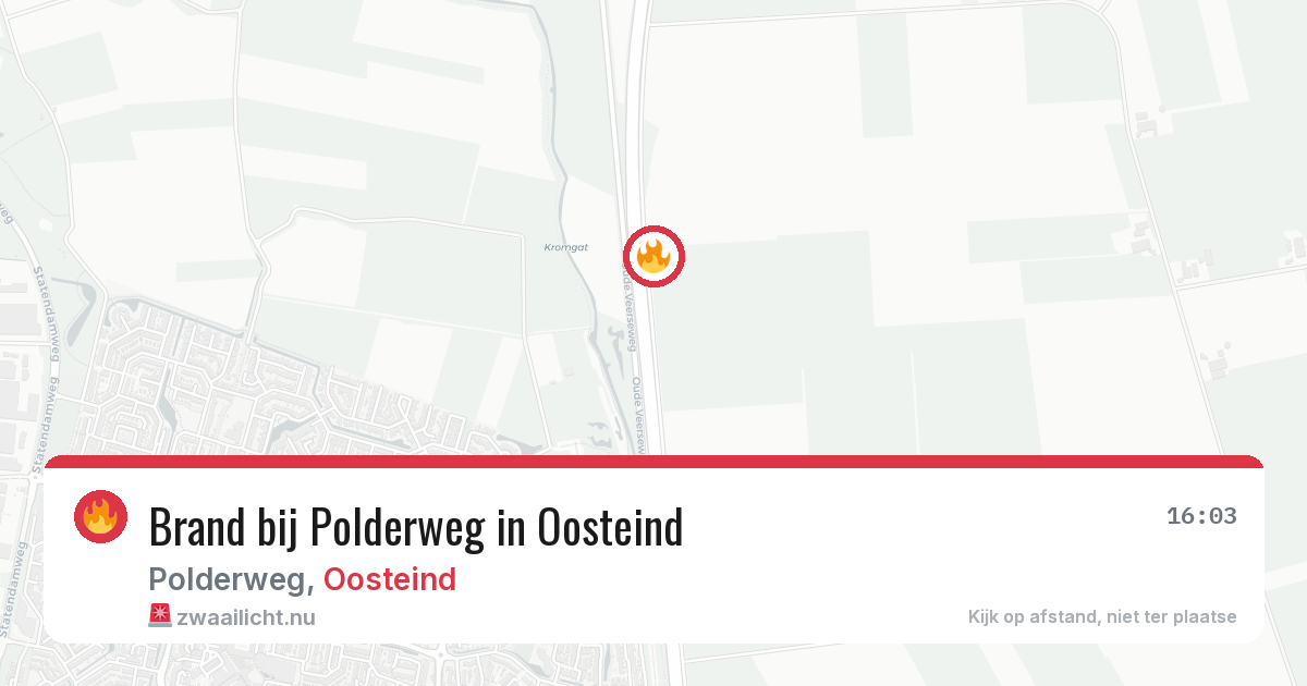 Brand bij Polderweg in Oosteind — 12 mei 2026