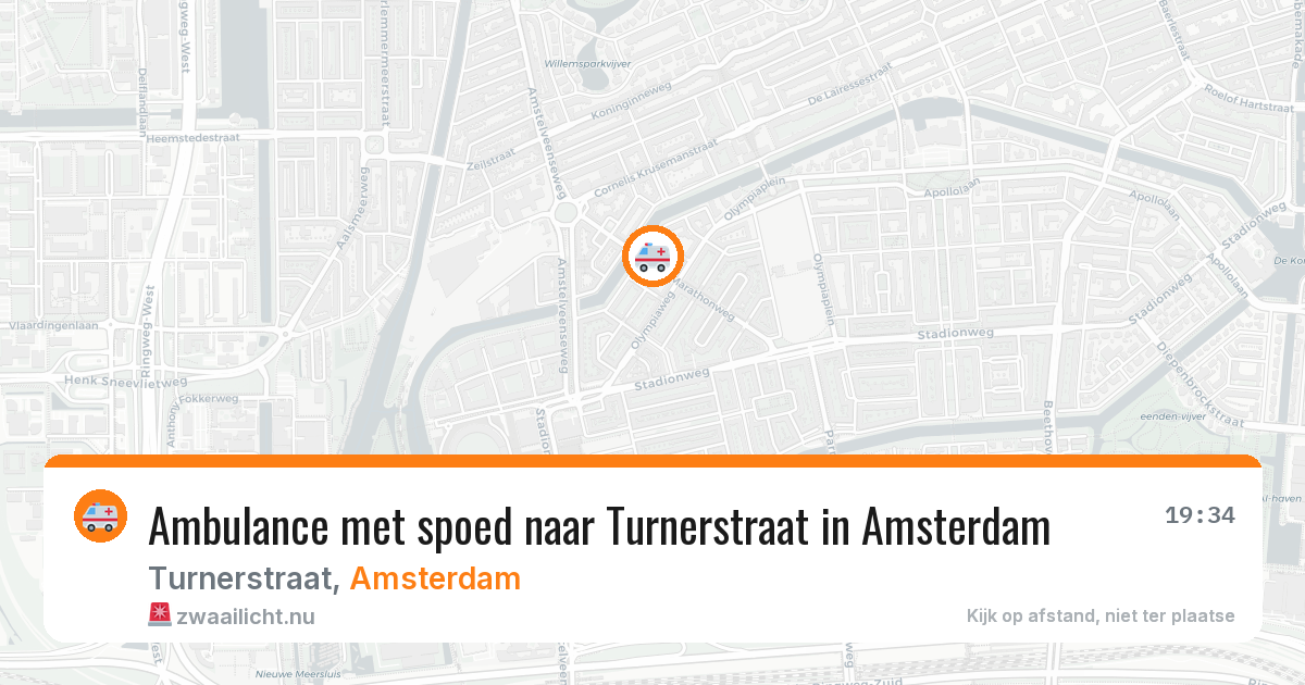 Ambulance met spoed naar Turnerstraat in Amsterdam — 27 mrt 2026