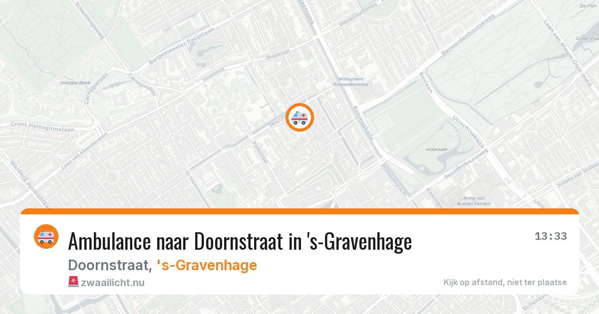Ambulance naar Doornstraat in 's-Gravenhage — 18 mrt 2026