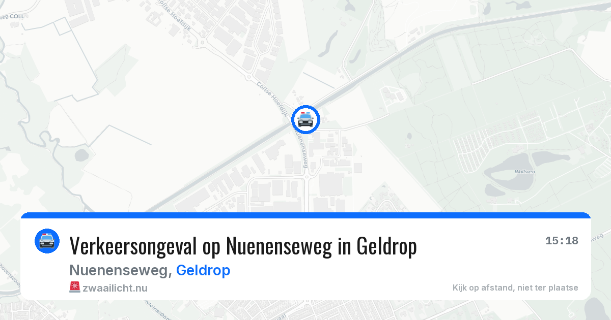 Verkeersongeval op Nuenenseweg in Geldrop — 18 jul 2026