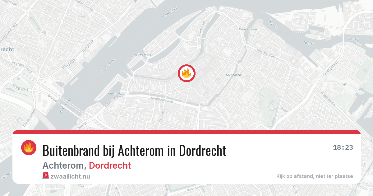 Buitenbrand bij Achterom in Dordrecht — 14 jul 2026