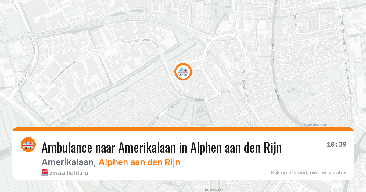 Ambulance naar Amerikalaan in Alphen aan den Rijn — 12 jul 2026