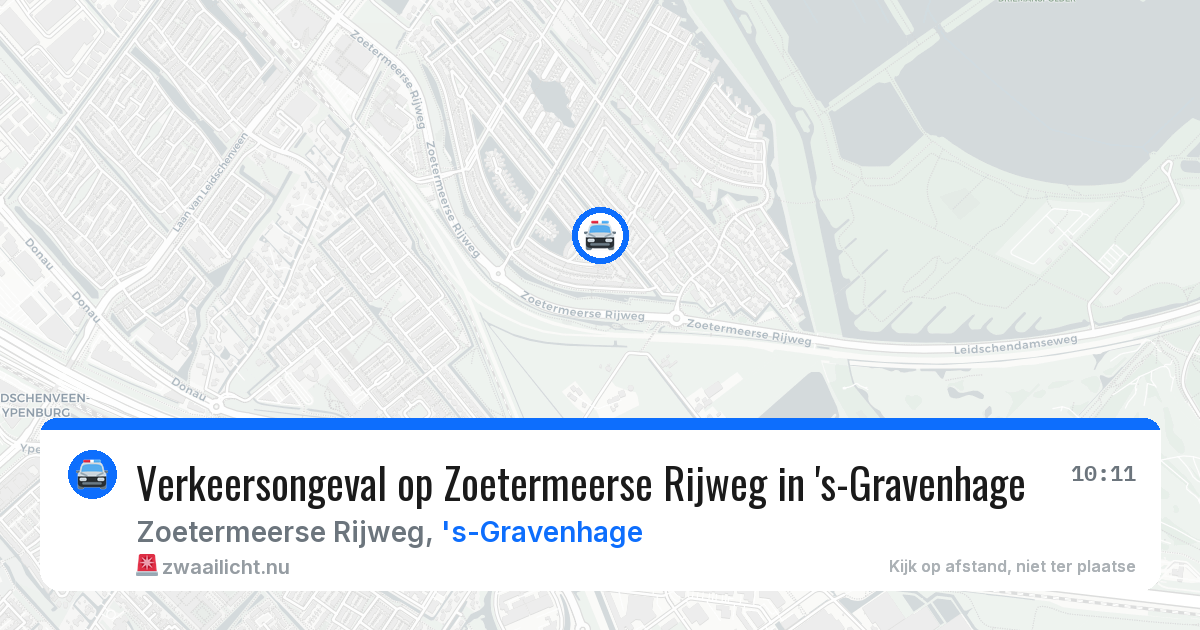 Verkeersongeval op Zoetermeerse Rijweg in 's-Gravenhage — 21 mrt 2026