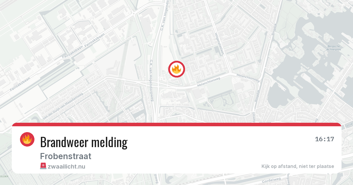 Brandweer melding — 25 mei 2026