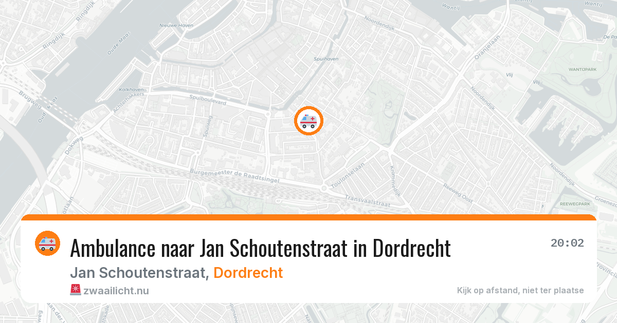 Ambulance naar Jan Schoutenstraat in Dordrecht — 24 jul 2026