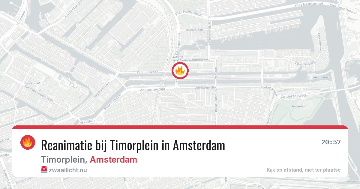 Reanimatie bij Timorplein in Amsterdam — 24 mrt 2026