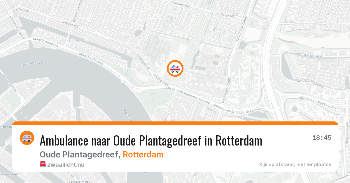 Ambulance naar Oude Plantagedreef in Rotterdam — 18 mei 2026