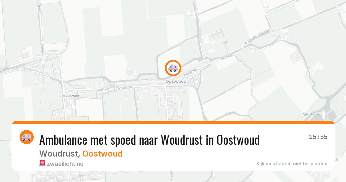 Ambulance met spoed naar Woudrust in Oostwoud — 22 mrt 2026